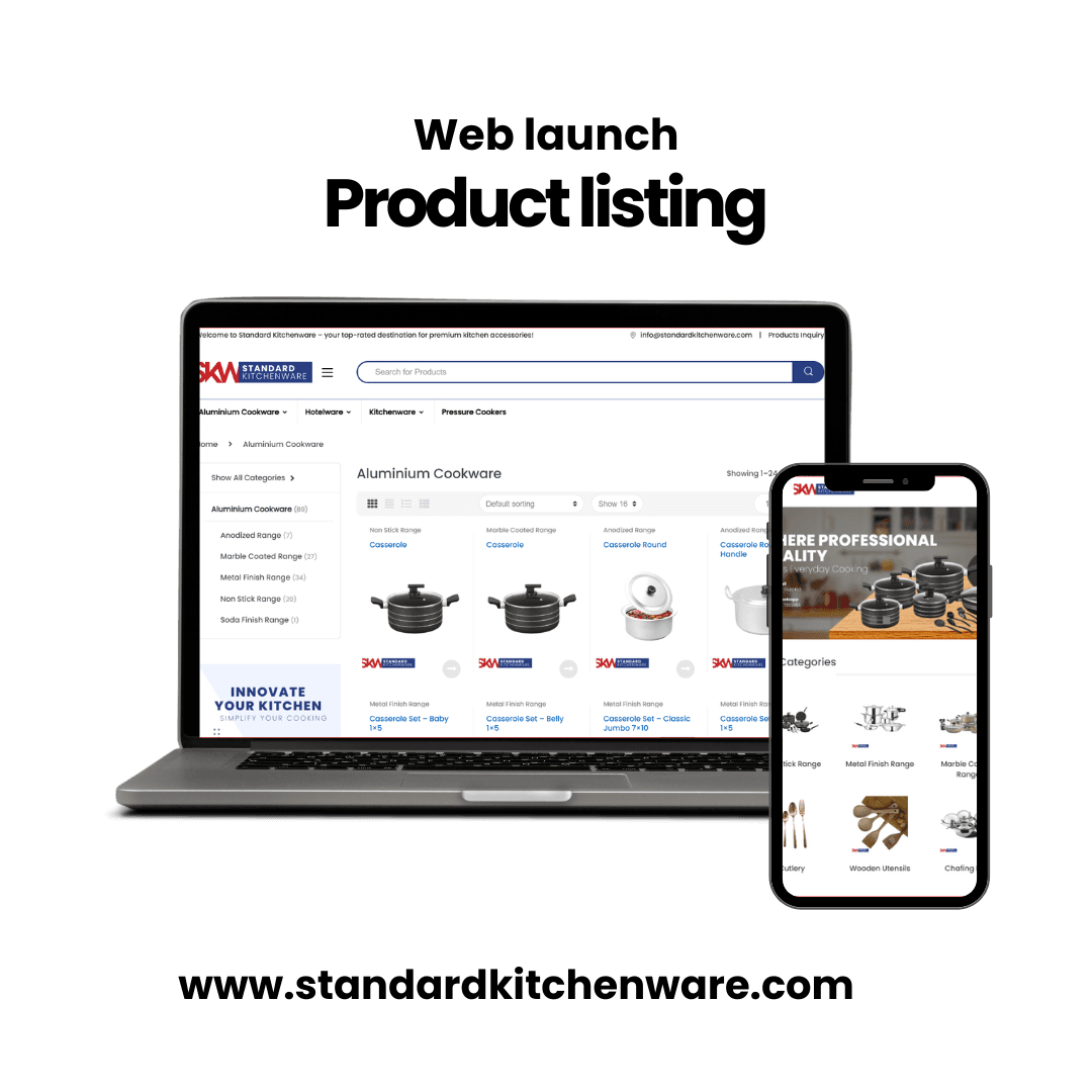 web development project for Standard Kitchenware