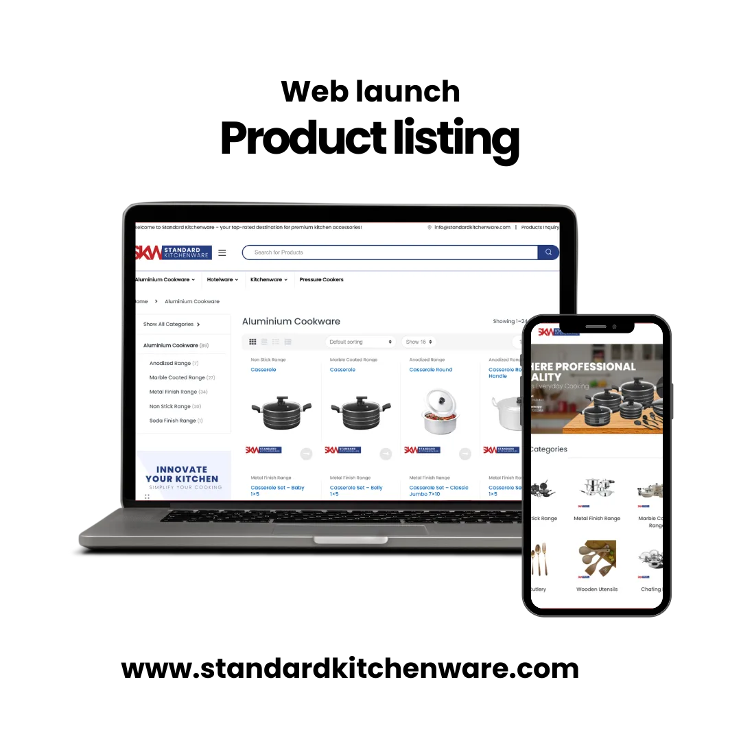 web development project for Standard Kitchenware