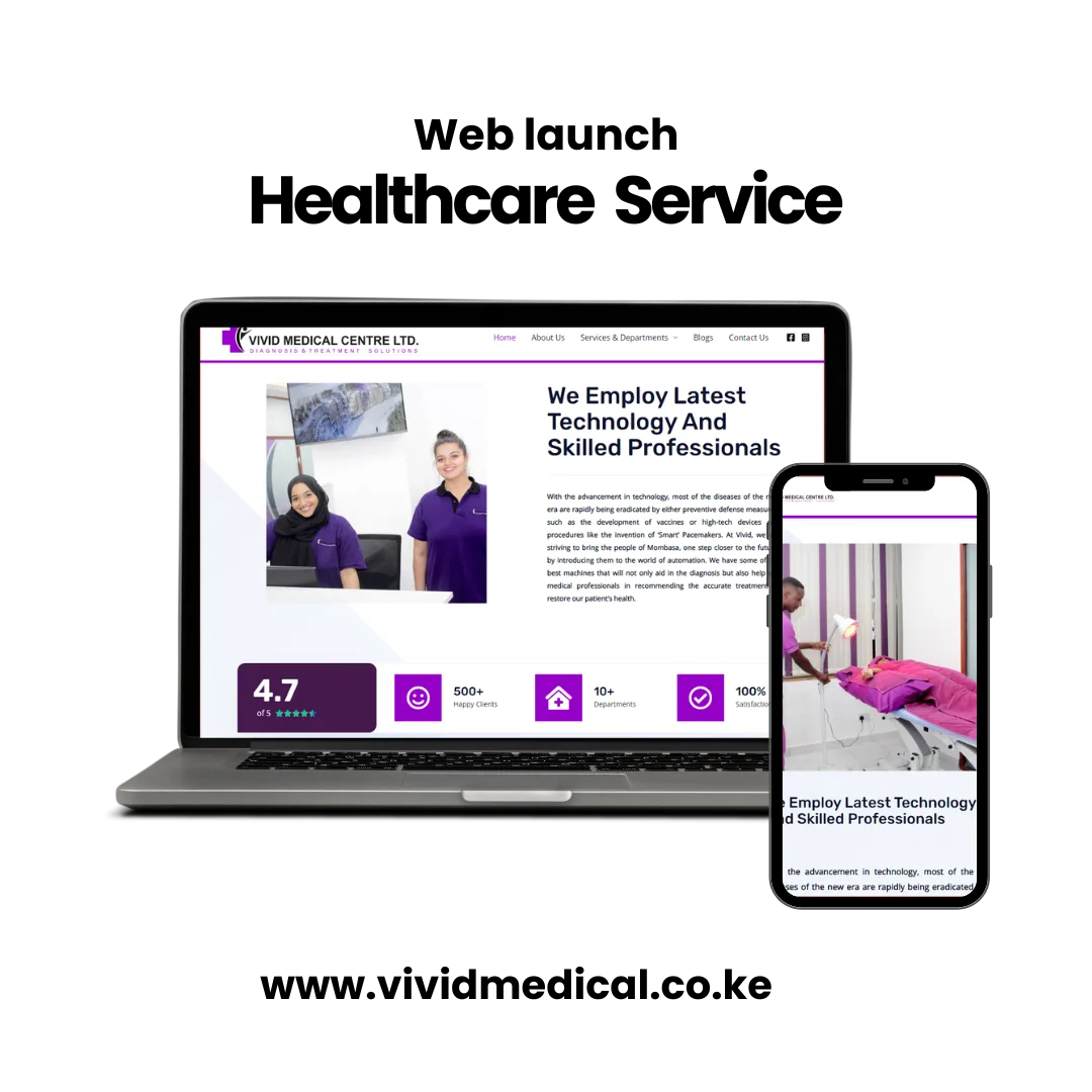 web development project for Vivid Medical